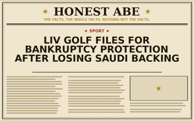 LIV Golf Files for Bankruptcy Protection After Losing Saudi Backing