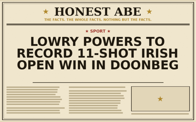 Lowry Powers to Record 11-Shot Irish Open Win in Doonbeg