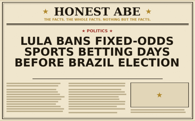 Lula Bans Fixed-Odds Sports Betting Days Before Brazil Election
