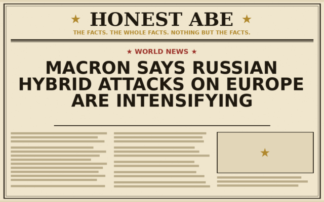 Macron Says Russian Hybrid Attacks on Europe Are Intensifying