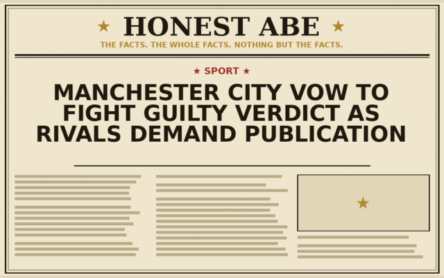 Manchester City Vow to Fight Guilty Verdict as Rivals Demand Publication