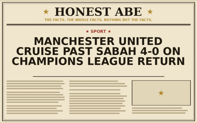 Manchester United Cruise Past Sabah 4-0 on Champions League Return