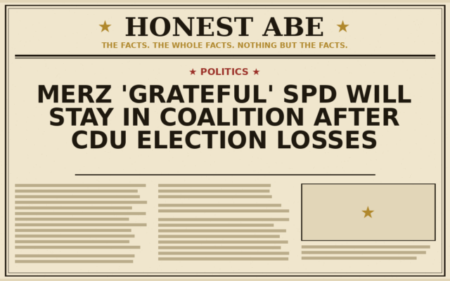 Merz ‘Grateful’ SPD Will Stay in Coalition After CDU Election Losses