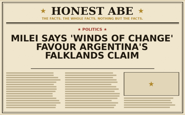 Milei Says ‘Winds of Change’ Favour Argentina’s Falklands Claim