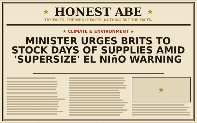 Minister Urges Brits to Stock Days of Supplies Amid ‘Supersize’ El Niño Warning