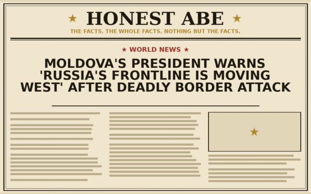 Moldova’s President Warns ‘Russia’s Frontline Is Moving West’ After Deadly Border Attack