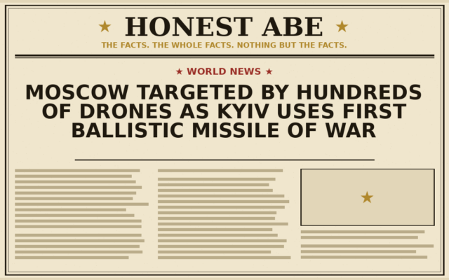 Moscow Targeted by Hundreds of Drones as Kyiv Uses First Ballistic Missile of War