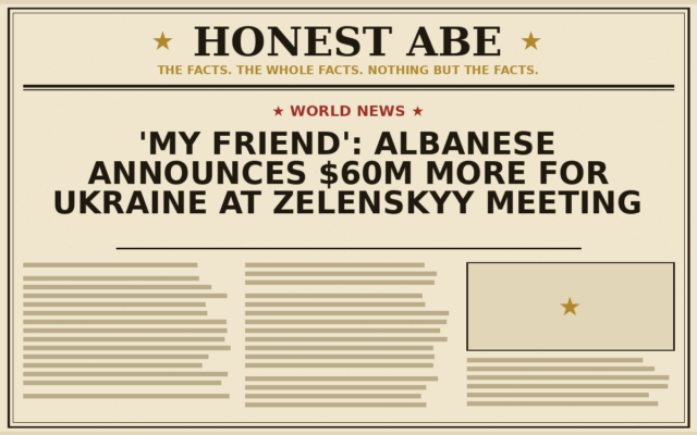 ‘My friend’: Albanese Announces $60m More for Ukraine at Zelenskyy Meeting
