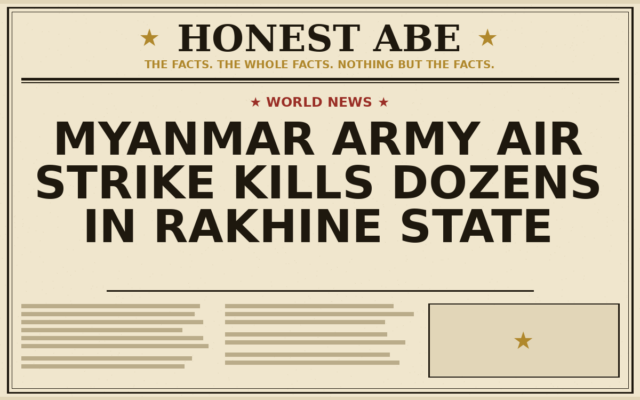 Myanmar Army Air Strike Kills Dozens in Rakhine State