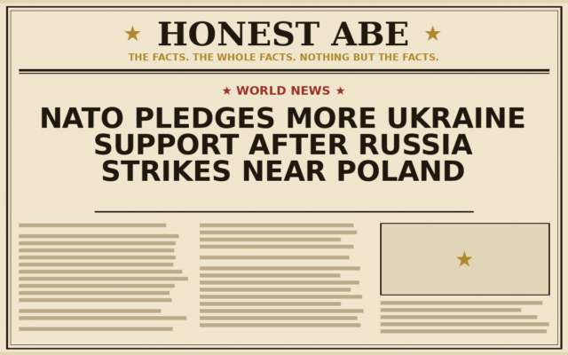 NATO Pledges More Ukraine Support After Russia Strikes Near Poland