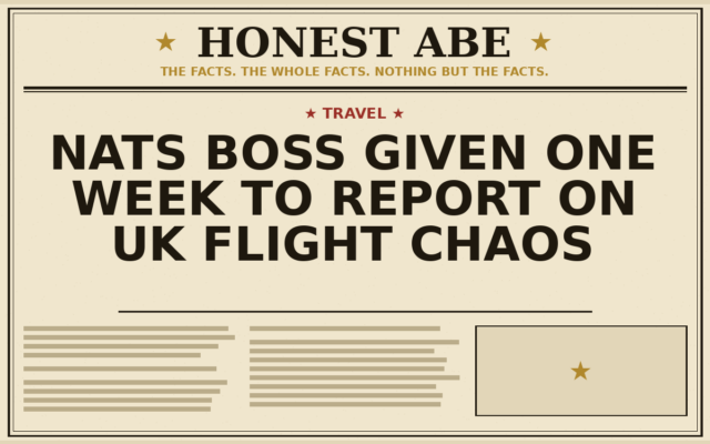 Nats Boss Given One Week to Report on UK Flight Chaos