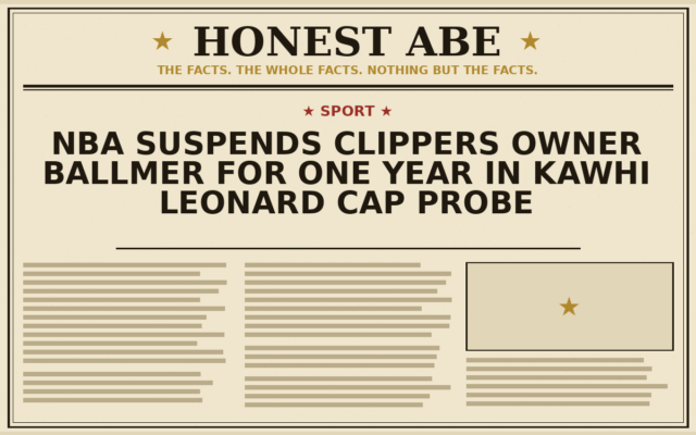 NBA Suspends Clippers Owner Ballmer for One Year in Kawhi Leonard Cap Probe