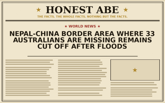 Nepal-China Border Area Where 33 Australians Are Missing Remains Cut Off After Floods
