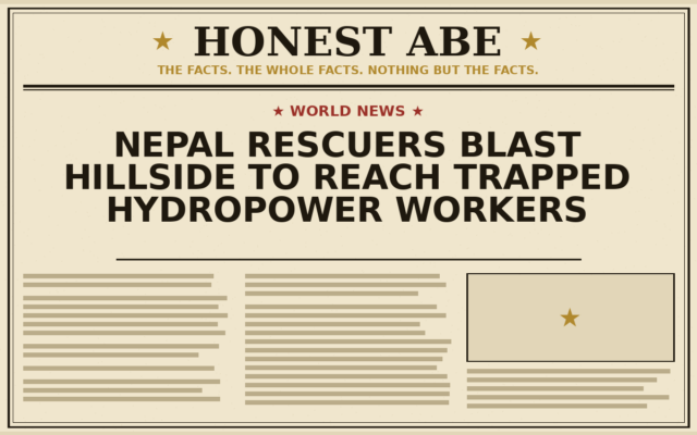 Nepal Rescuers Blast Hillside to Reach Trapped Hydropower Workers