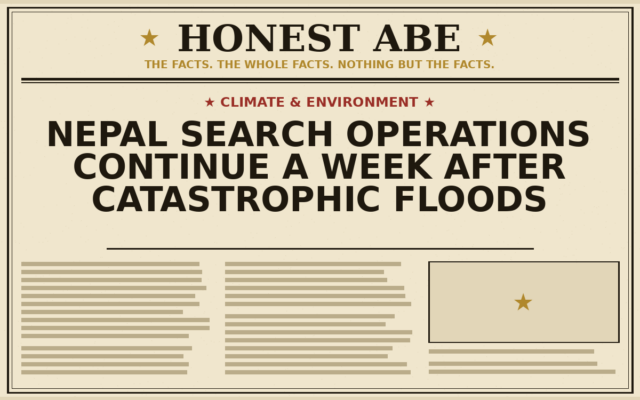Nepal Search Operations Continue a Week After Catastrophic Floods