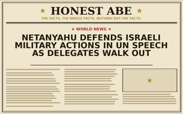 Netanyahu Defends Israeli Military Actions in UN Speech as Delegates Walk Out