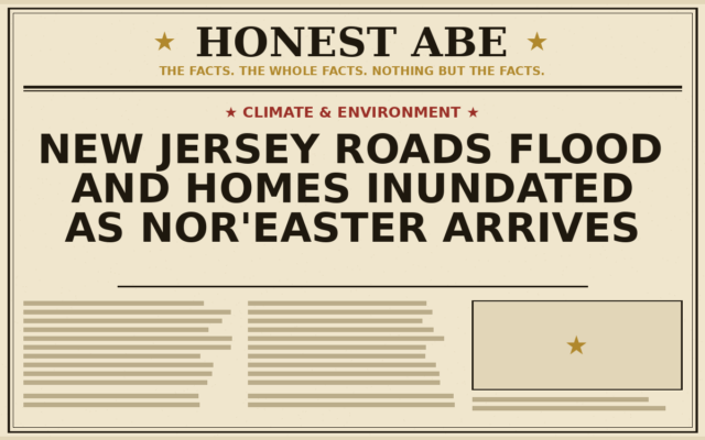 New Jersey Roads Flood and Homes Inundated as Nor’easter Arrives