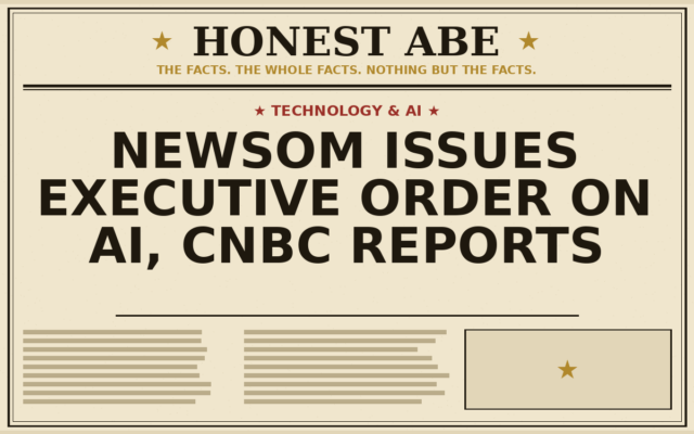 Newsom Issues Executive Order on AI, CNBC Reports
