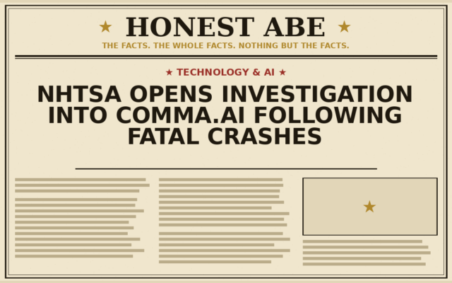 NHTSA Opens Investigation Into comma.ai Following Fatal Crashes