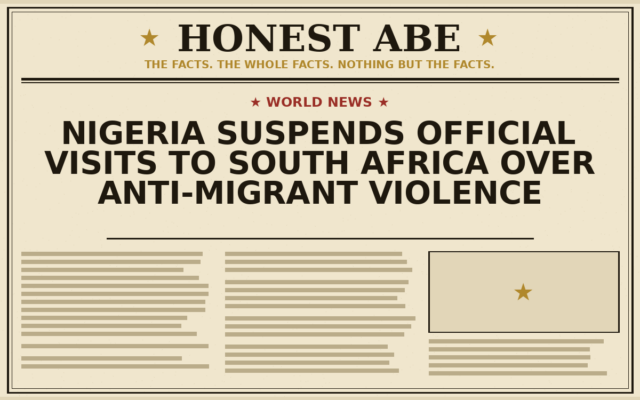 Nigeria Suspends Official Visits to South Africa Over Anti-Migrant Violence