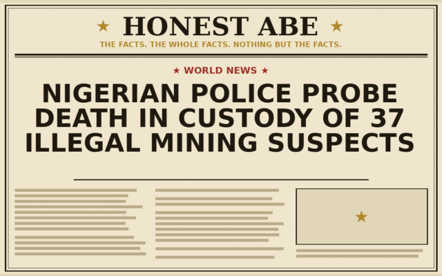 Nigerian Police Probe Death in Custody of 37 Illegal Mining Suspects