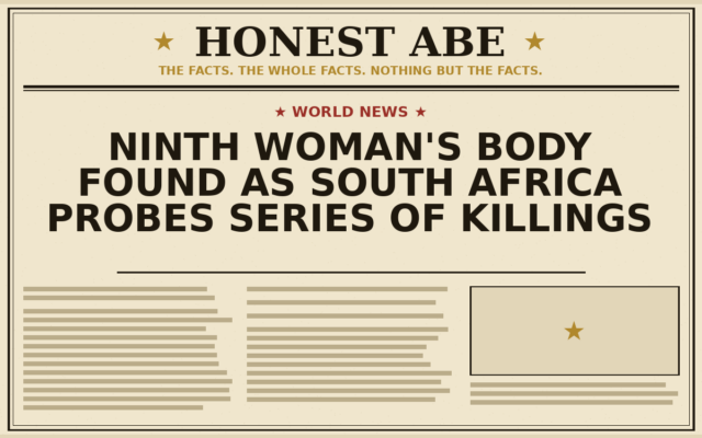 Ninth Woman’s Body Found as South Africa Probes Series of Killings