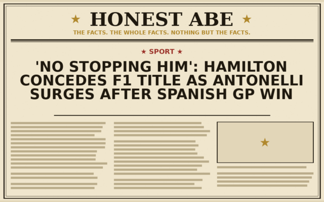 ‘No stopping him’: Hamilton concedes F1 title as Antonelli surges after Spanish GP win