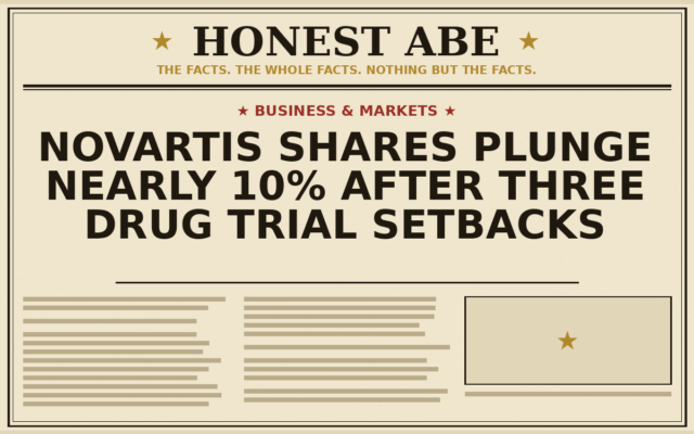 Novartis Shares Plunge Nearly 10% After Three Drug Trial Setbacks