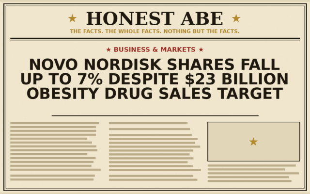 Novo Nordisk Shares Fall Up to 7% Despite $23 Billion Obesity Drug Sales Target