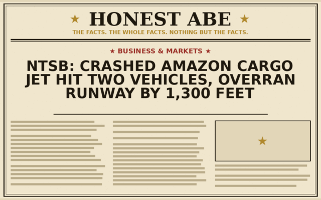 NTSB: Crashed Amazon Cargo Jet Hit Two Vehicles, Overran Runway by 1,300 Feet