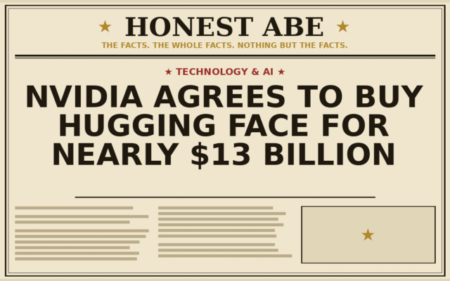 Nvidia Agrees to Buy Hugging Face for Nearly $13 Billion