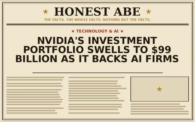 Nvidia’s Investment Portfolio Swells to $99 Billion as It Backs AI Firms