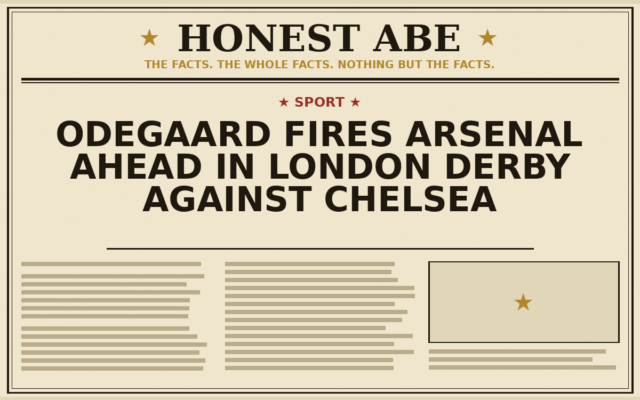 Odegaard Fires Arsenal Ahead in London Derby Against Chelsea