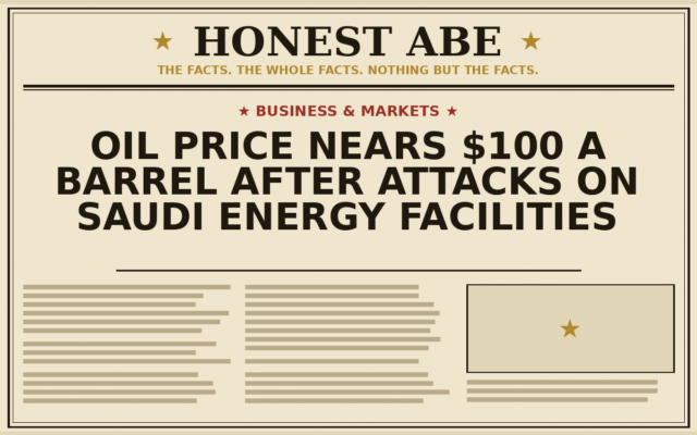 Oil Price Nears $100 a Barrel After Attacks on Saudi Energy Facilities