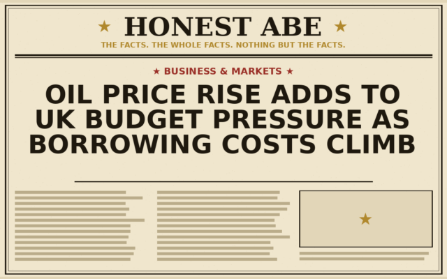 Oil Price Rise Adds to UK Budget Pressure as Borrowing Costs Climb