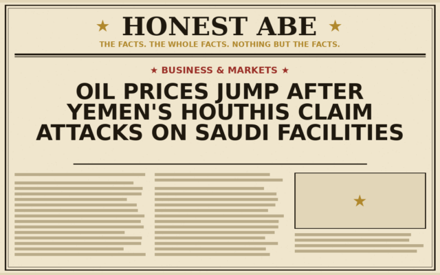 Oil Prices Jump After Yemen’s Houthis Claim Attacks on Saudi Facilities