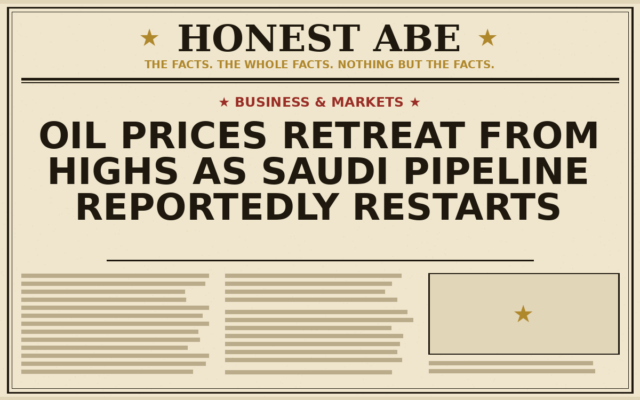 Oil Prices Retreat From Highs as Saudi Pipeline Reportedly Restarts