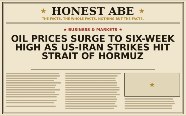 Oil Prices Surge to Six-Week High as US-Iran Strikes Hit Strait of Hormuz
