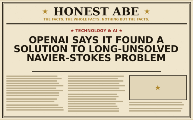 OpenAI Says It Found a Solution to Long-Unsolved Navier-Stokes Problem