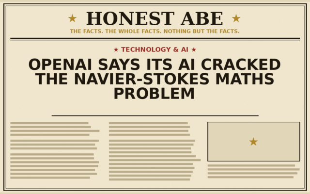 OpenAI Says Its AI Cracked the Navier-Stokes Maths Problem