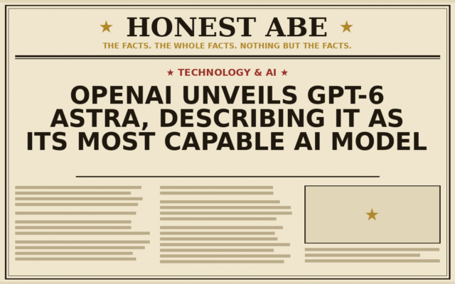 OpenAI Unveils GPT-6 Astra, Describing It as Its Most Capable AI Model