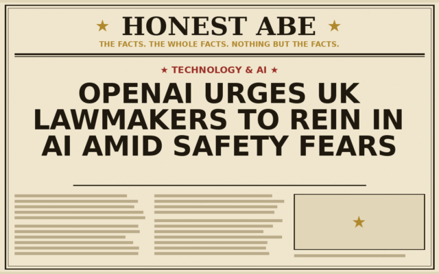 OpenAI Urges UK Lawmakers to Rein In AI Amid Safety Fears