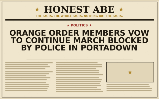 Orange Order Members Vow to Continue March Blocked by Police in Portadown
