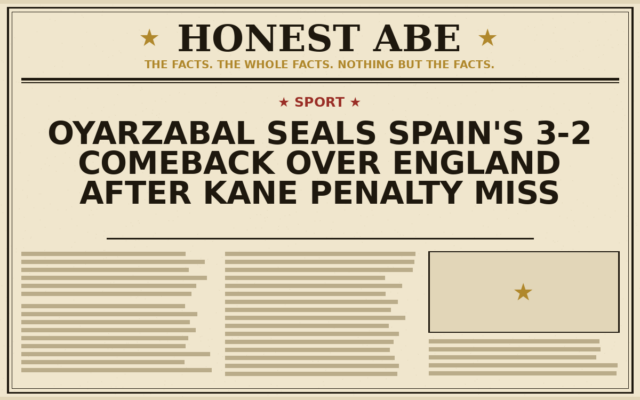 Oyarzabal Seals Spain’s 3-2 Comeback Over England After Kane Penalty Miss