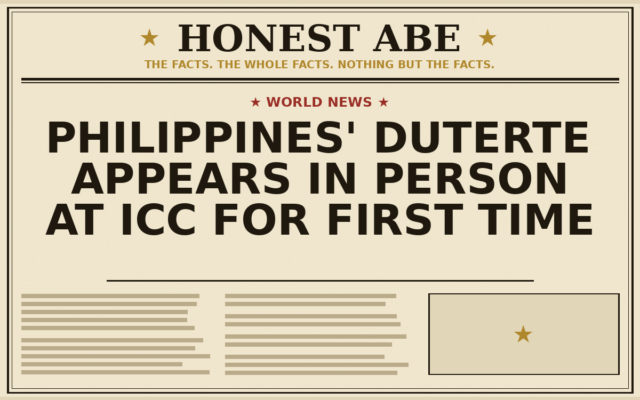 Philippines’ Duterte Appears in Person at ICC for First Time