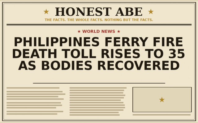 Philippines Ferry Fire Death Toll Rises to 35 as Bodies Recovered