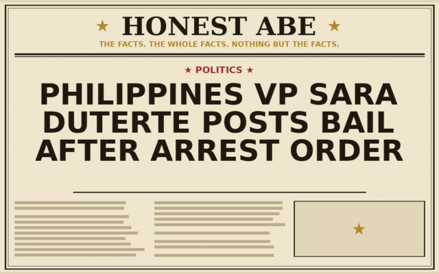 Philippines VP Sara Duterte Posts Bail After Arrest Order