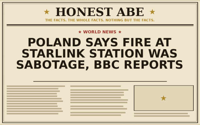 Poland Says Fire at Starlink Station Was Sabotage, BBC Reports