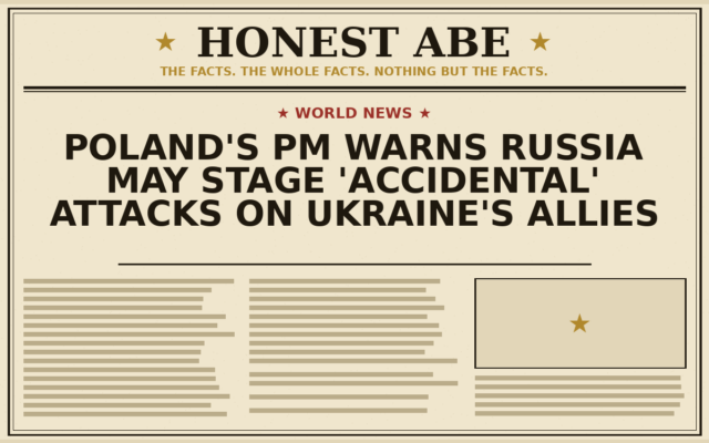 Poland’s PM Warns Russia May Stage ‘Accidental’ Attacks on Ukraine’s Allies