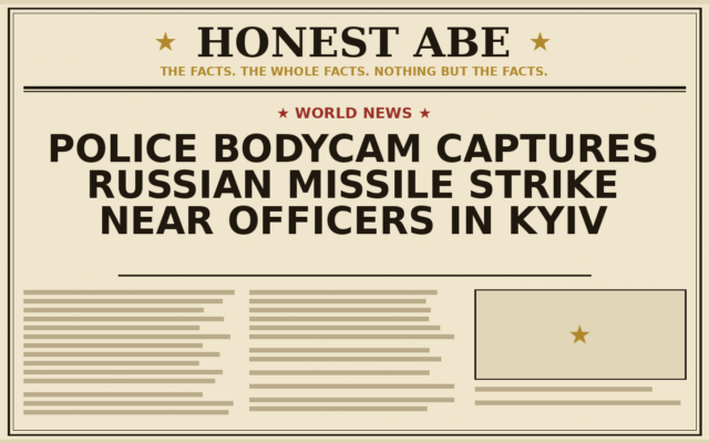 Police Bodycam Captures Russian Missile Strike Near Officers in Kyiv